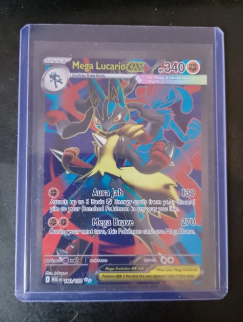 Mega Lucario EX- 160/132 - Mega Evolutions - Full Art - Pack Fresh Cond